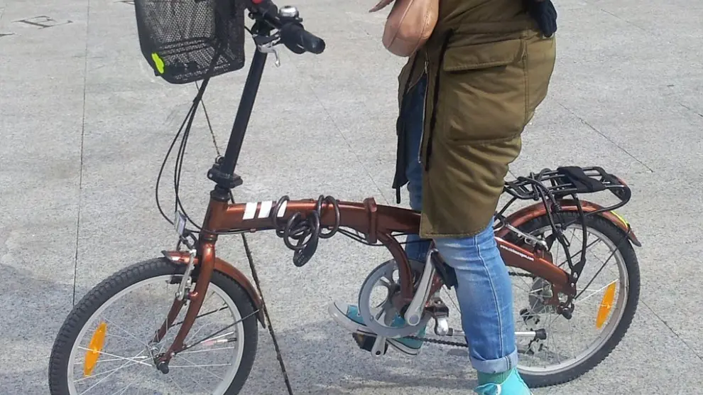 Imagen subida a redes de la bici robada de Virginia Martínez?.