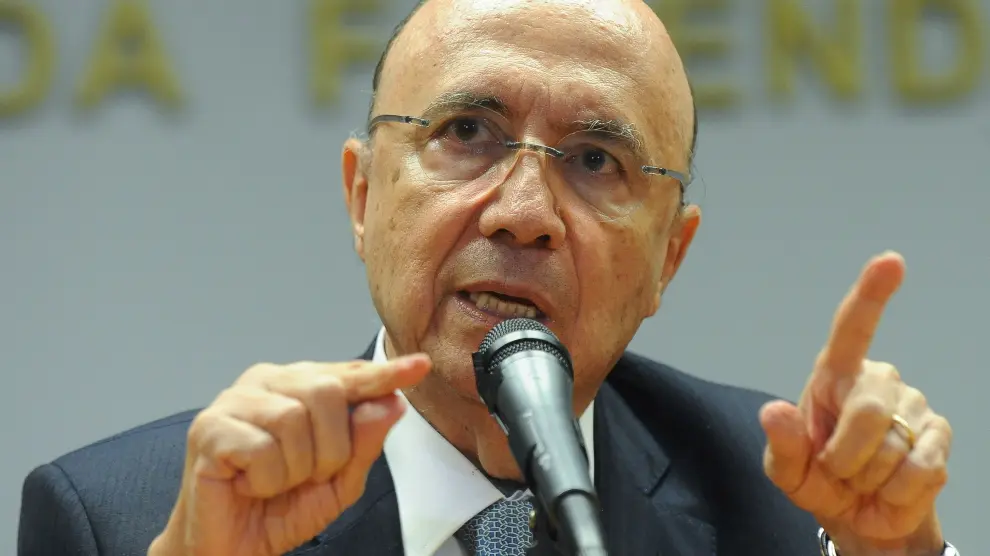 El nuevo ministro de Hacienda, Henrique Meirelles, durante una conferencia en Brasilia.