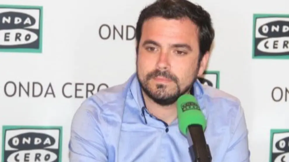 Alberto Garzón durante una entrevista en Onda Cero.