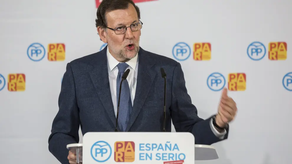 Mariano Rajoy, este miércoles en Zaragoza