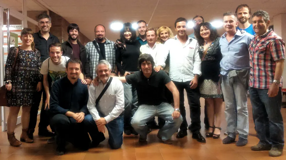 Imagen de la asamblea general de la Academia del Cine Aragonés celebrada este viernes.