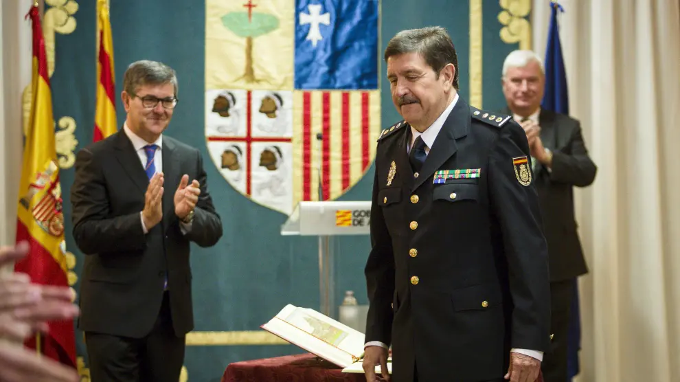 Toma de posesión del nuevo jefe de la unidad adscrita a Aragón de la Policía Nacional