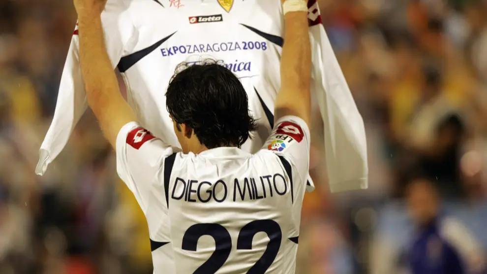 Diego Milito, durante un partido del Real Zaragoza