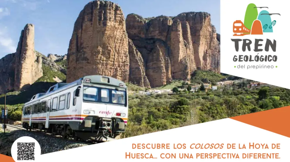 Imagen promocional del tren geológico del Prepirineo.