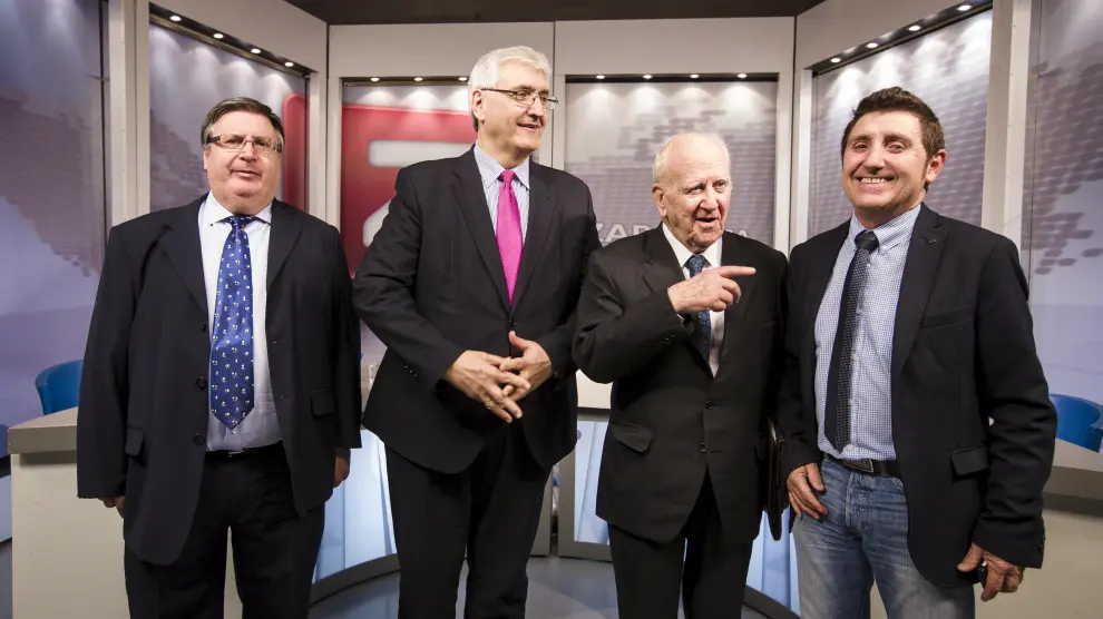 Jorge Español, Domingo Buesa, Juan Antonio Gracia y Alfonso Salillas, en ZTV.
