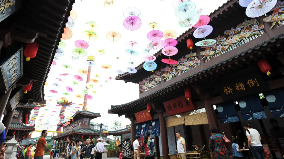 Inauguración del parque temático Wanda en Nanchang, China.