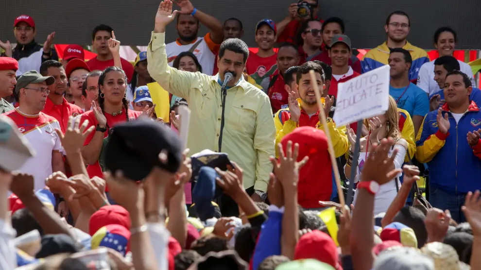 Nicolás Maduro en Caracas.