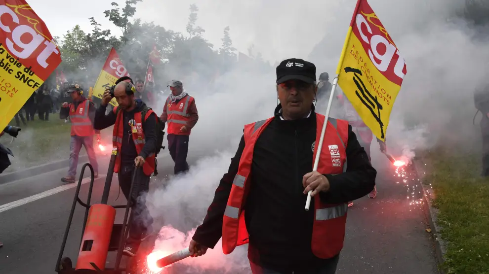 Protestas en Francia contra la reforma laboral.
