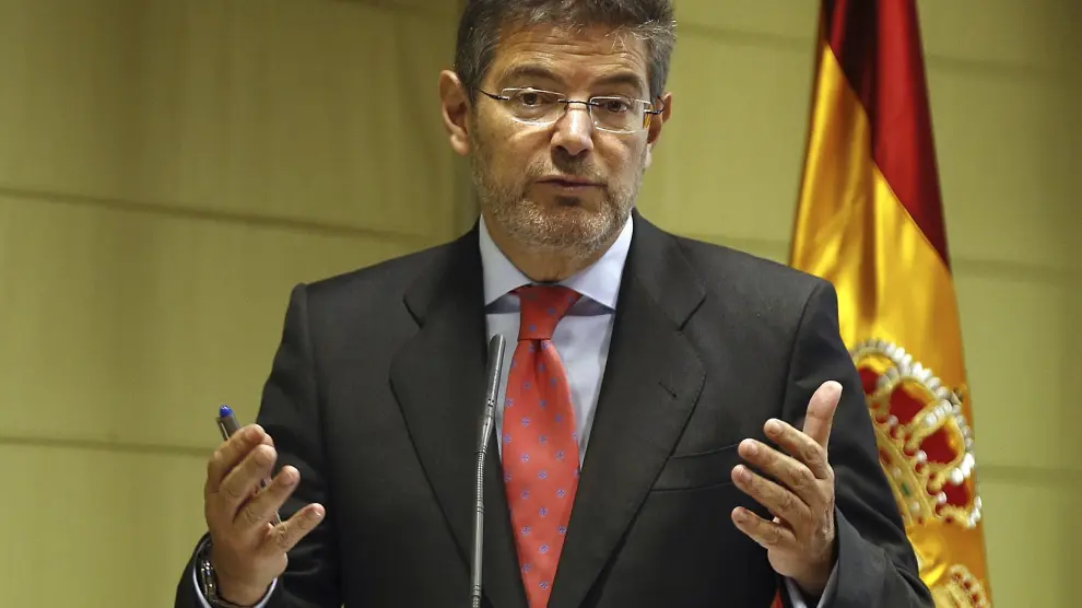 El ministro de Justicia en funciones, Rafael Catalá, en una imagen de este lunes.