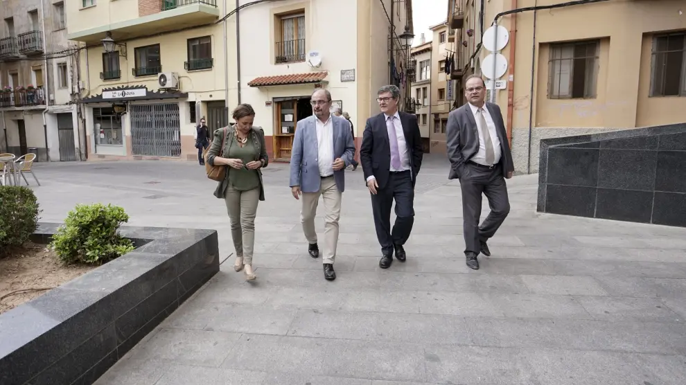 Encuentro de Javier Lambán con los afiliados del PSOE en Teruel.
