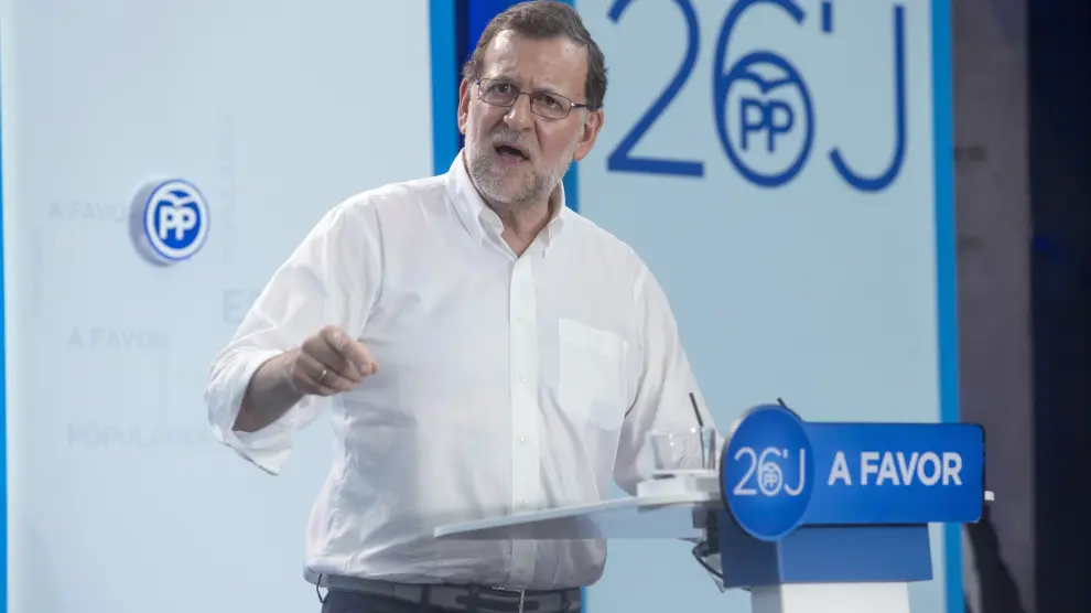 Mariano Rajoy, en un mitin.