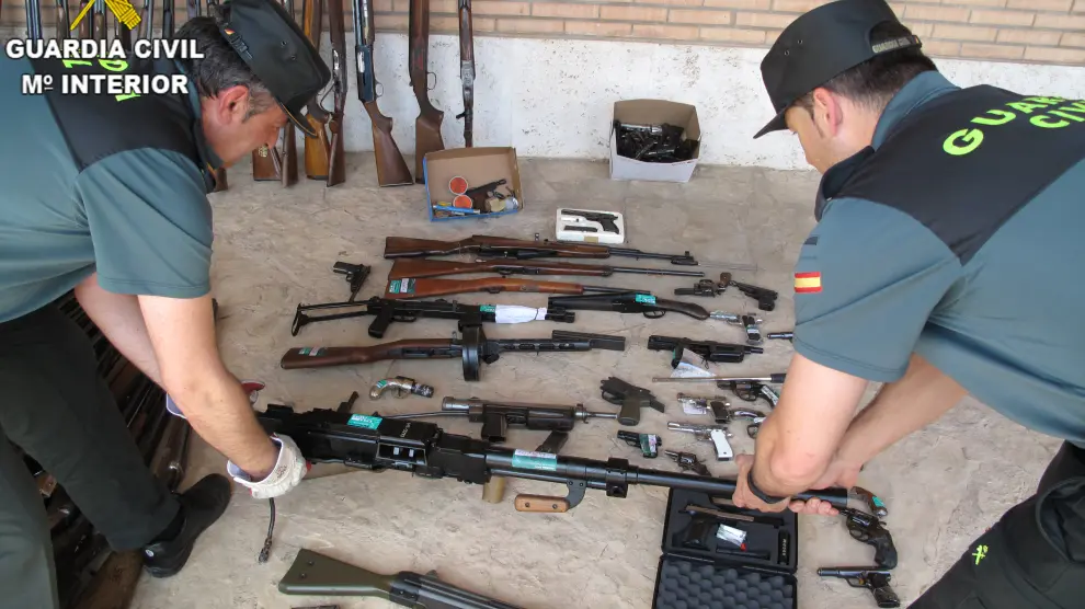 Alguna de las armas destruidas fueron intervenidas en operaciones contra el tráfico ilícito de armas en la provincia de Teruel.
