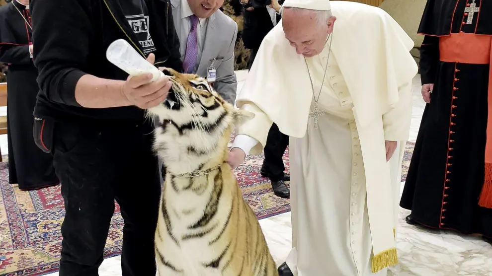 El Papa recibe a artistas circenses en el Vaticano