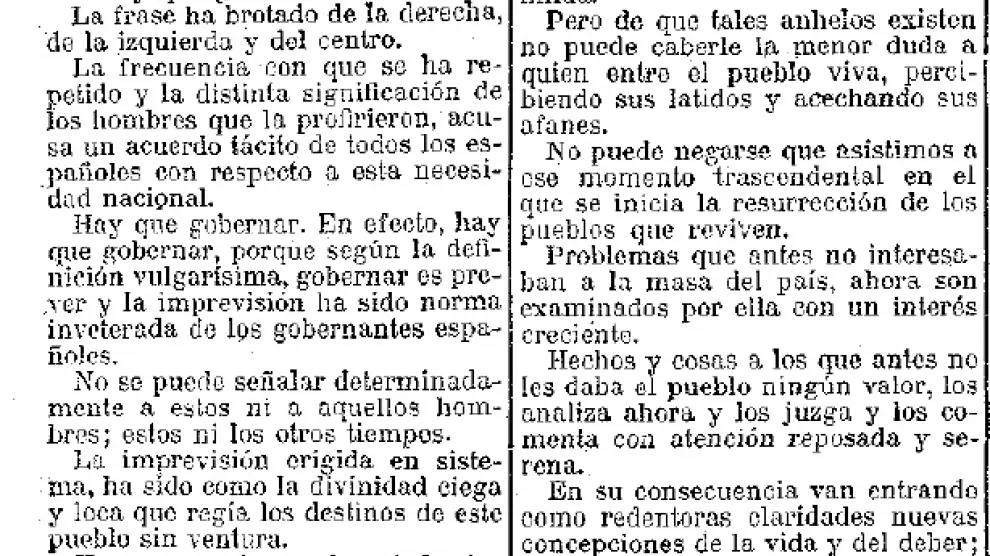 Editorial de HERALDO publicado el 18 de junio de 1916.