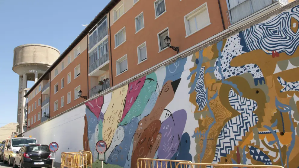 Muro de la calle Desengaño de Huesca que los artistas decorarán con sus obras este sábado.