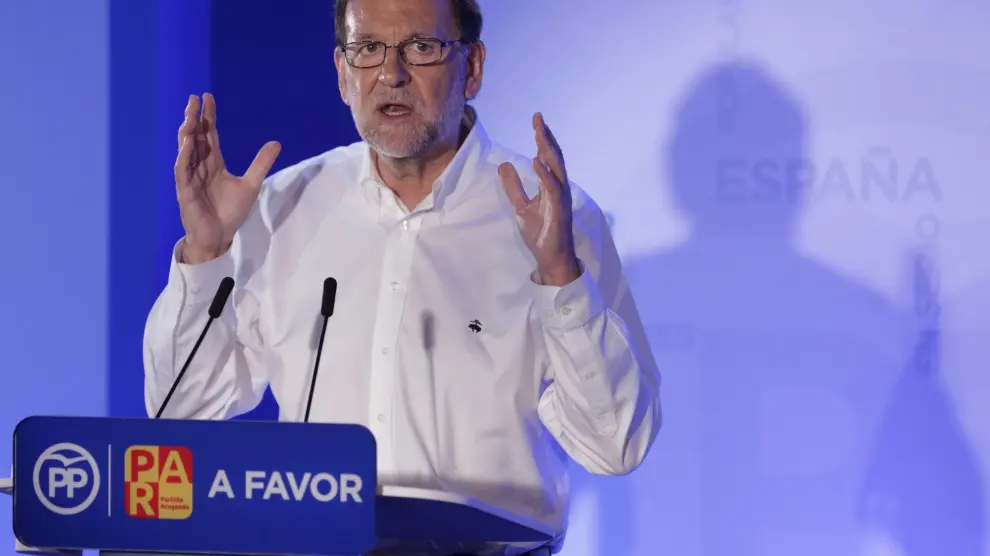 Rajoy, durante su intervención en Teruel