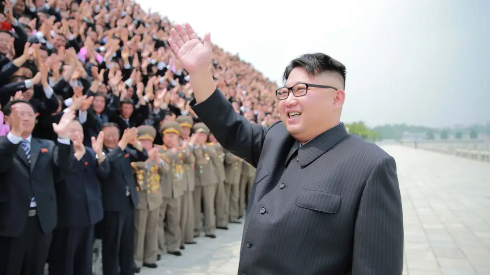 Kim Jong-un, durante un acto público.