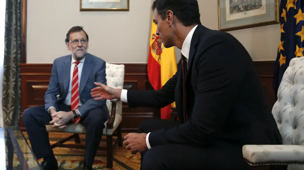 Reunión entre Mariano Rajoy y Pedro Sánchez