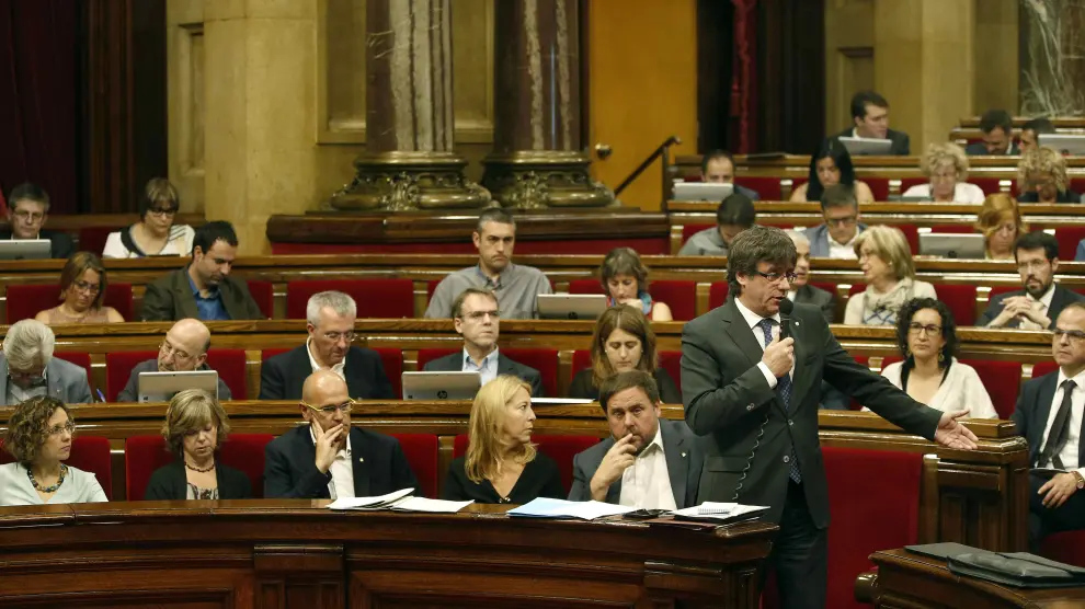 Sesión de control del Parlamento catalán