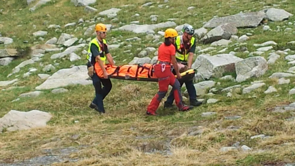 Imagen de archivo de un rescate en el Pirineo oscense
