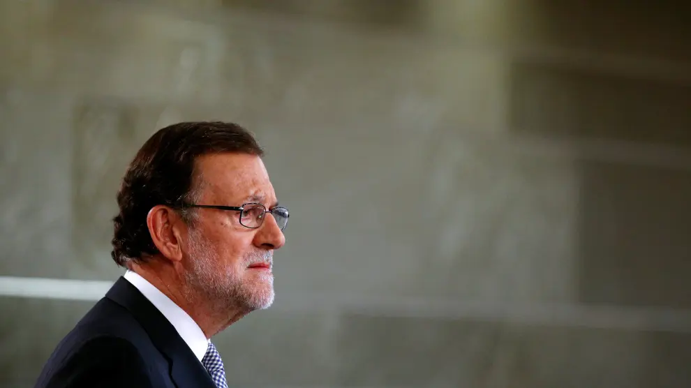 Mariano Rajoy tras su reunión con el rey Felipe VI