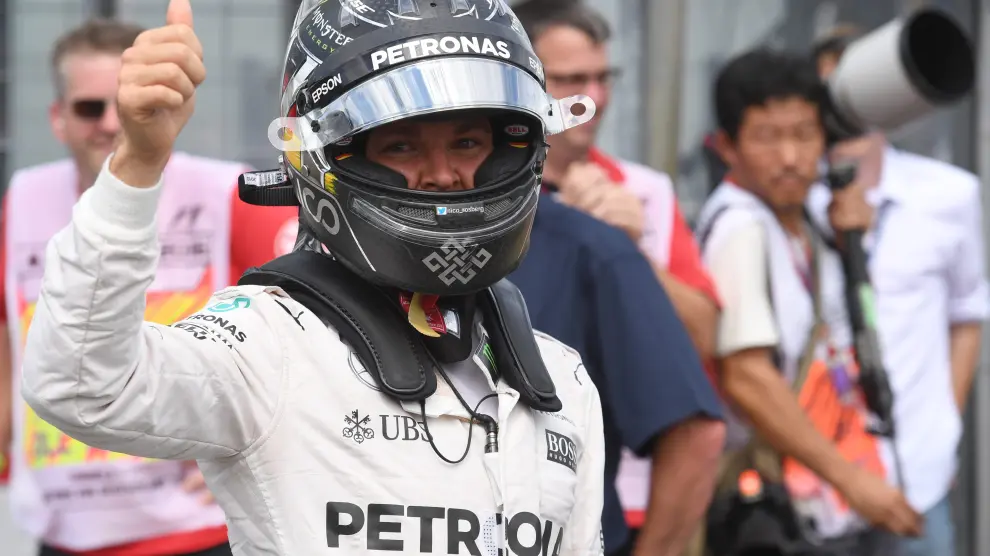 Nico Rosberg, tras alcanzar la pole en Alemania