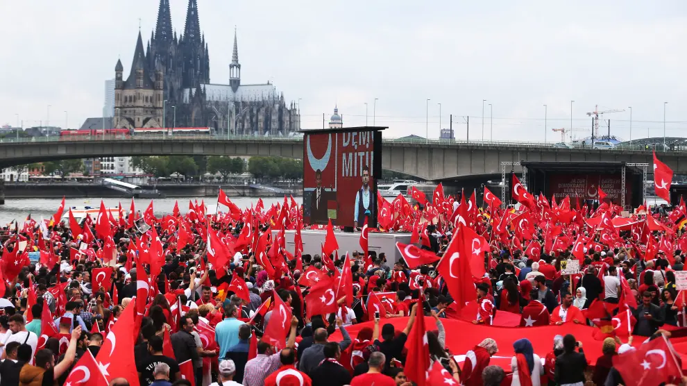 Manifestación de apoyo a Erdogan en Colonia