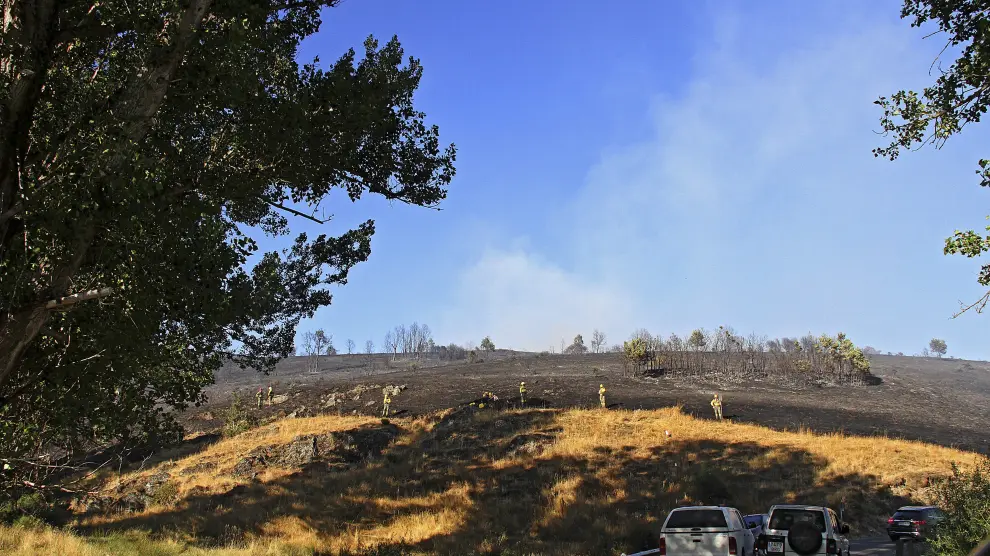 Foto archivo de las consecuencias de un incendio forestal en León
