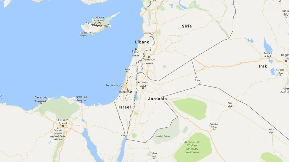 El mapa de Google, sin Palestina