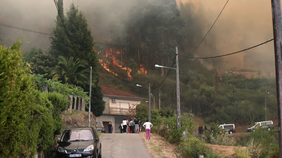 Incendio en Soutomaior (Pontevedra).