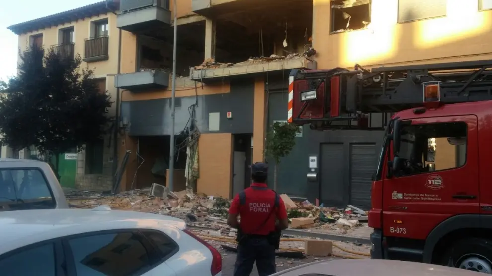 Una imagen de la fachada, destrozada tras la explosión