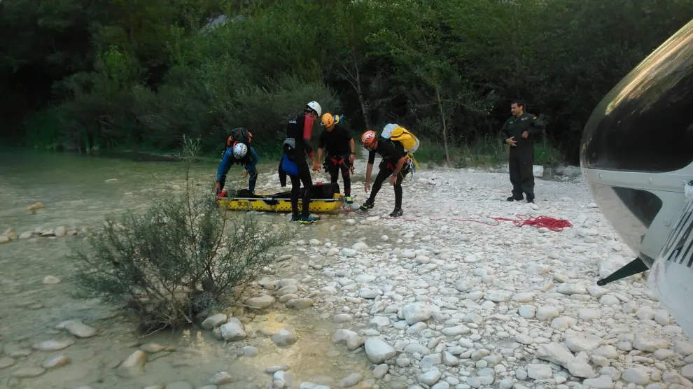Uno de los rescates de la Guardia Civil en el Pirineo este domingo