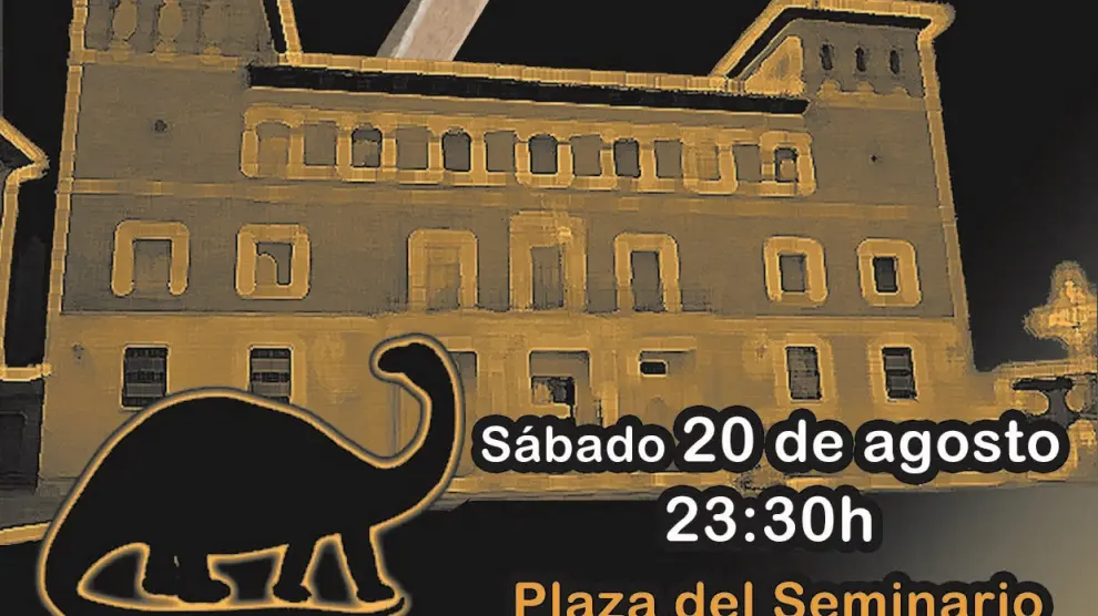 Los dinosaurios invaden la plaza del Seminario de Teruel para celebrar los 15 años de Dinópolis.
