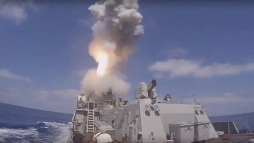 Lanzamiento de misiles rusos contra territorio sirio.
