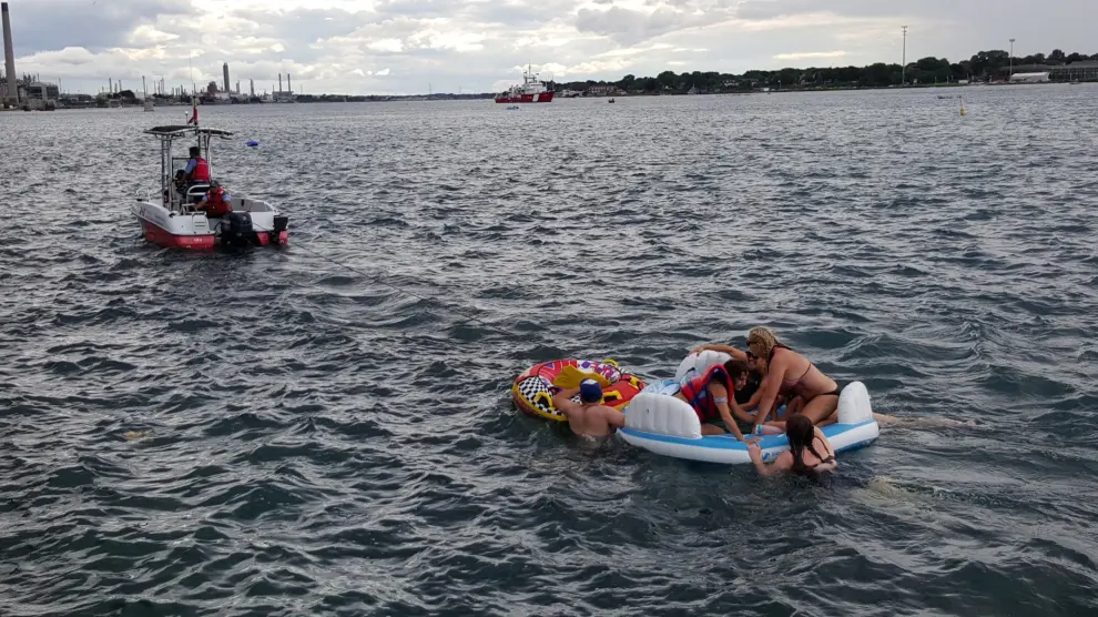 Eran bañistas que participaban en un festival anual que se celebra cada año en Port Huron