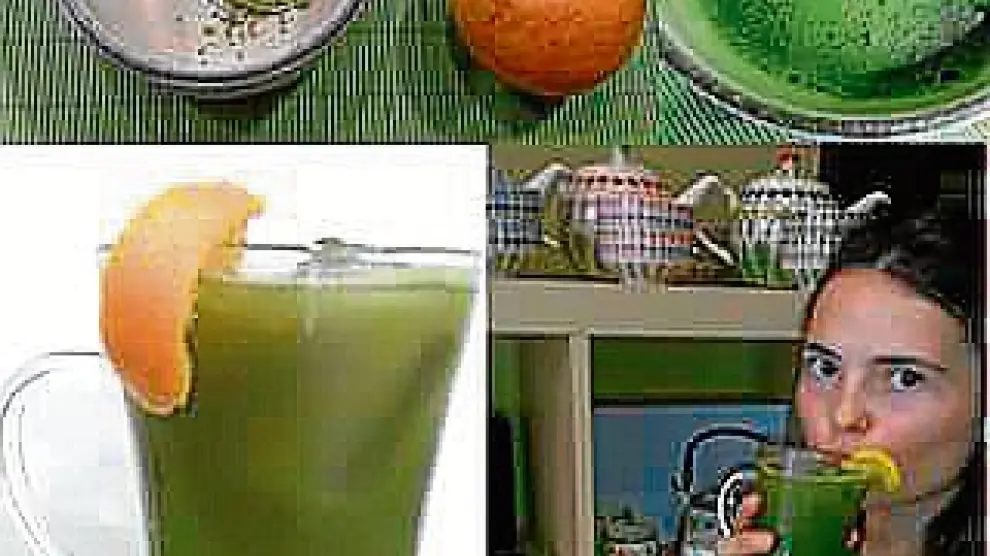 Receta de matcha con zumo de naranja natural