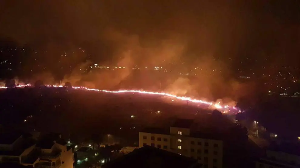 Incendio declarado el domingo en Benitatxell (Alicante).