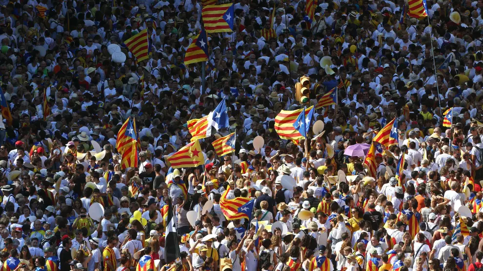 Celebración de la Diada en Cataluña.