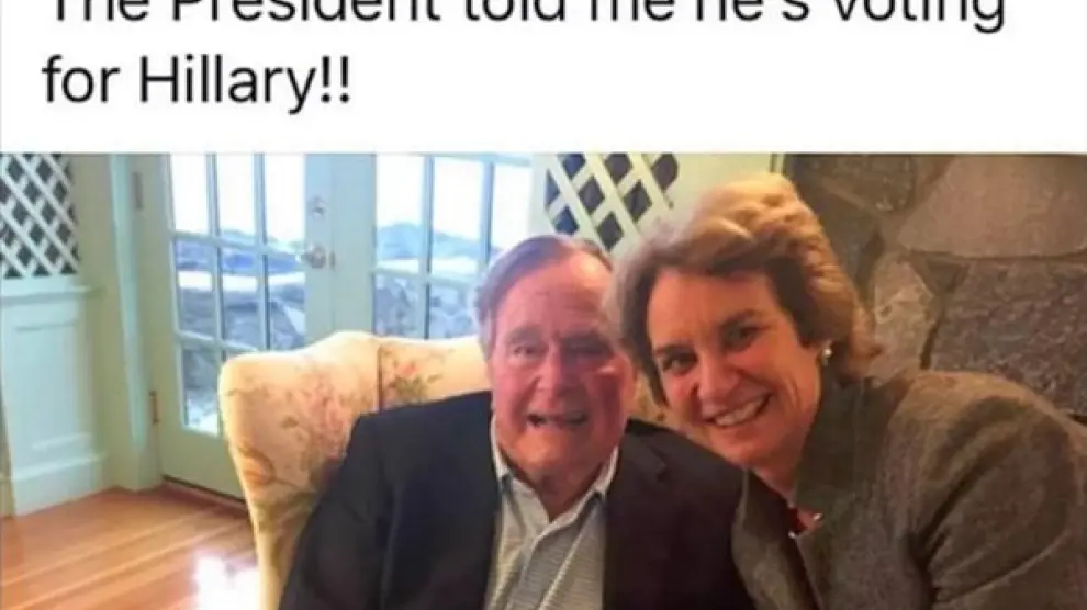 La hija del difunto Robert F. Kennedy, difundió una imagen junto al  exmandatario y un "El presidente me ha dicho que va a votar por Hillary".
