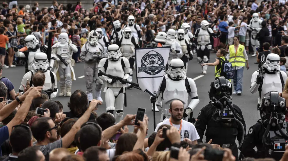 Un momento del desfile que se ha celebrado este sábado en Bilbao.