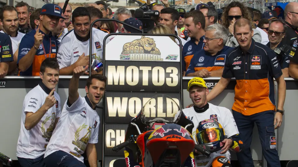 Brad Binder, campeón del mundo de Moto3 en Motorland