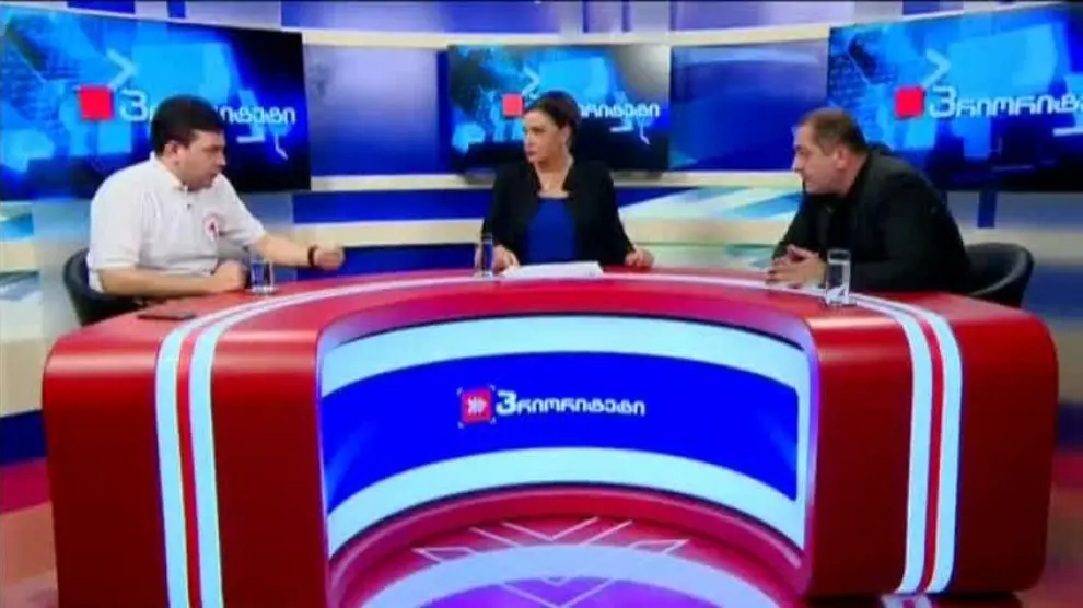 Debate electoral a golpes en la televisión de Georgia