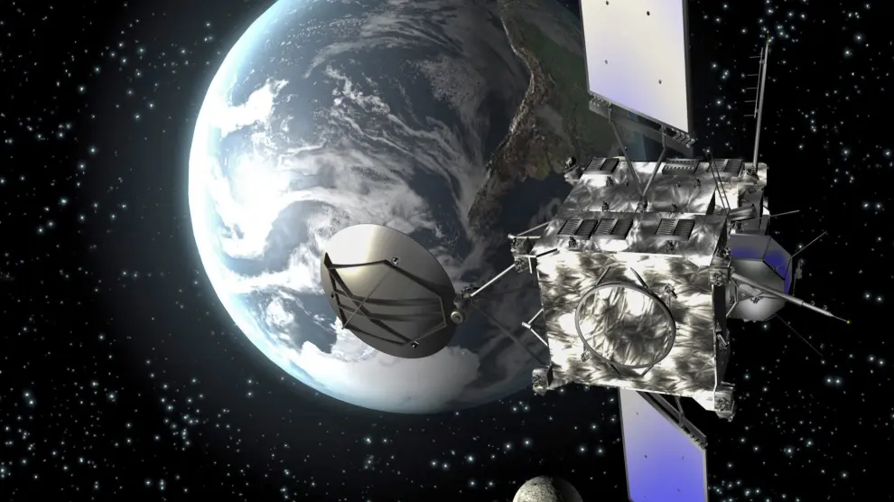 Fotografía de la Agencia Espacial Europea que muestra una animación por ordenador de la sonda Rosetta