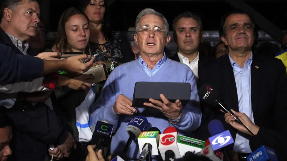El expresidente de Colombia y defensor del 'no' en el referéndum, Álvaro Uribe.