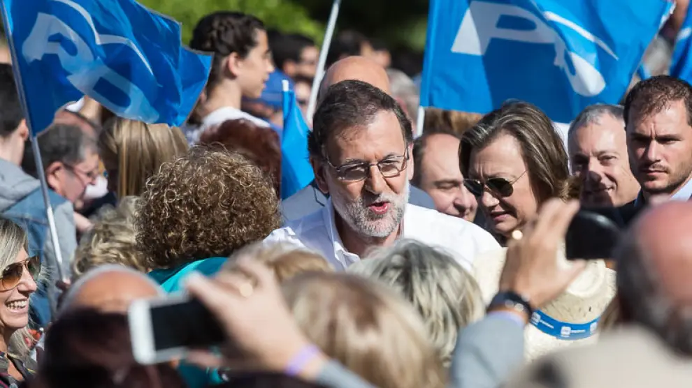 Rajoy, este sábado, en el día del afiliado del PP aragonés