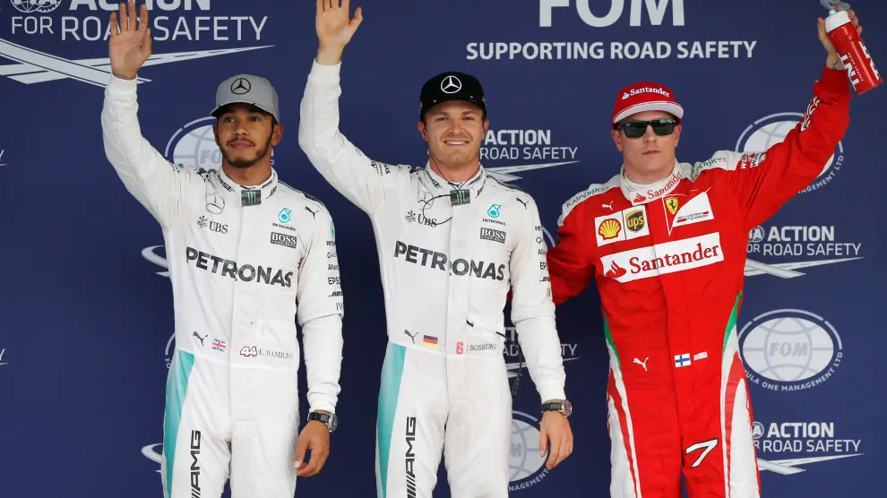 Hamilton, Rosberg y Raikkonen saldrán en cabeza.