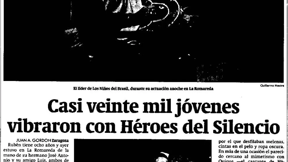 La crónica publicada en 1991 en Heraldo de Aragón