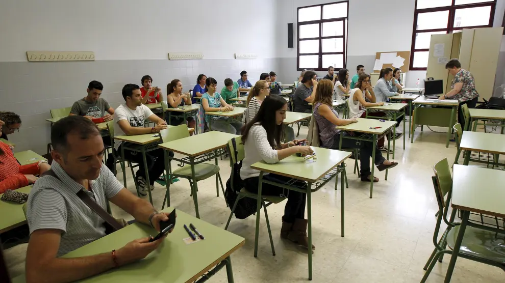Una de las aulas del año pasado de la Escuela Oficial de Idiomas de Teruel.