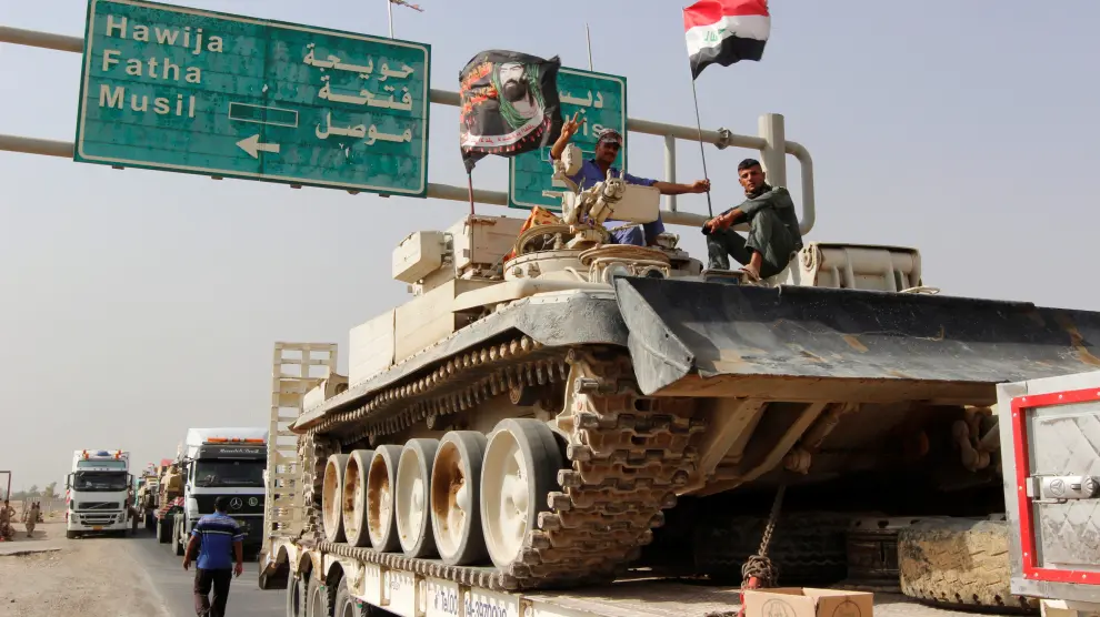 Avance de las tropas iraquíes hacia Mosul.
