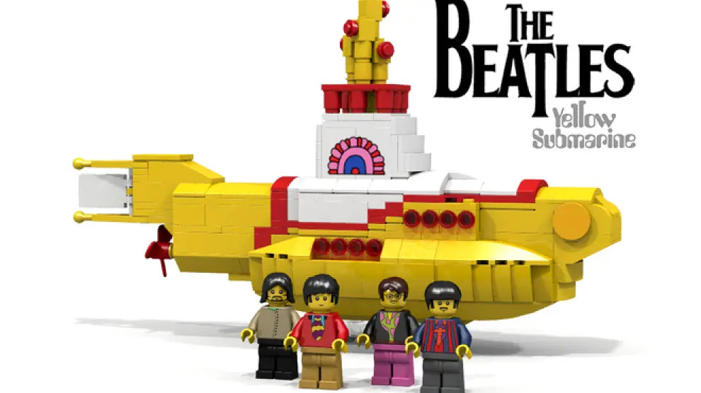 Figuritas de los Beatles y su 'Yellow submarine'